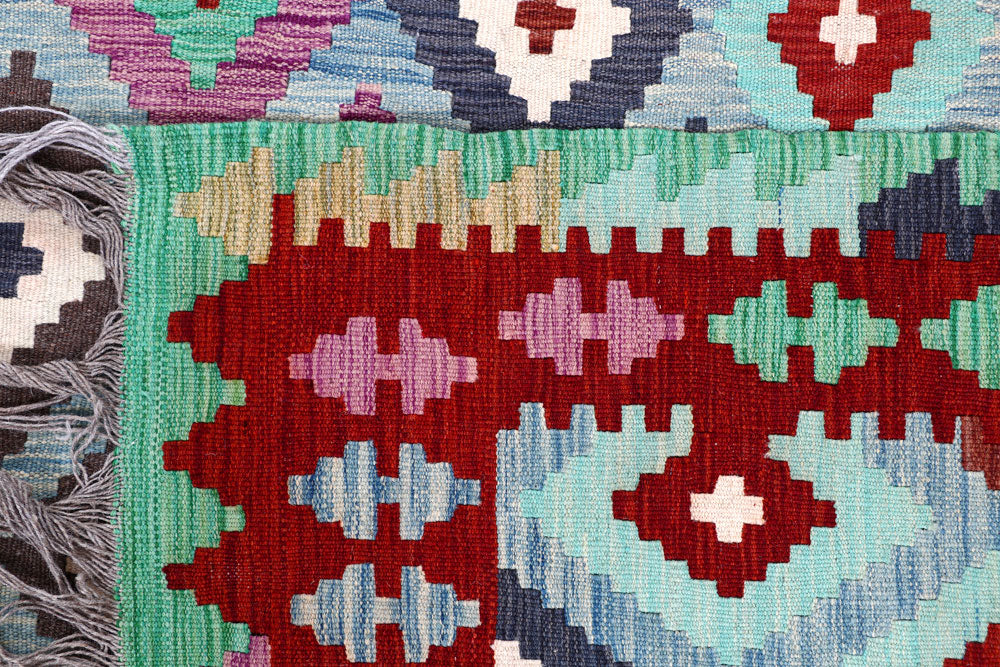 Multi Colored Kilim 8' 2 x 9' 8 - No. 57334 - ALRUG Rug Store