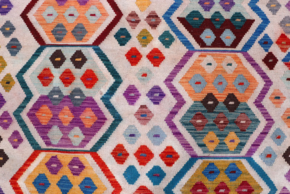 Multi Colored Kilim 7' 11 x 11' 7 - No. 57335 - ALRUG Rug Store