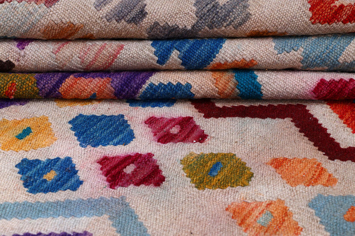 Multi Colored Kilim 7' 11 x 11' 7 - No. 57335 - ALRUG Rug Store