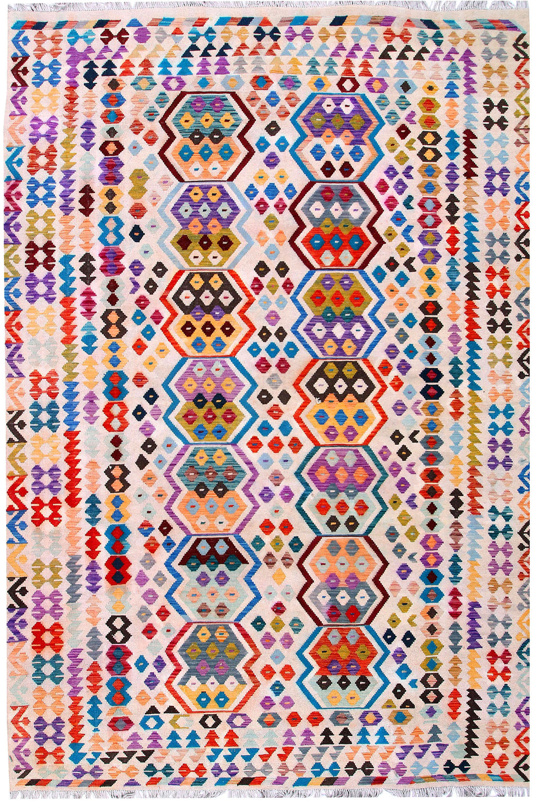 Multi Colored Kilim 7' 11 x 11' 7 - No. 57335 - ALRUG Rug Store