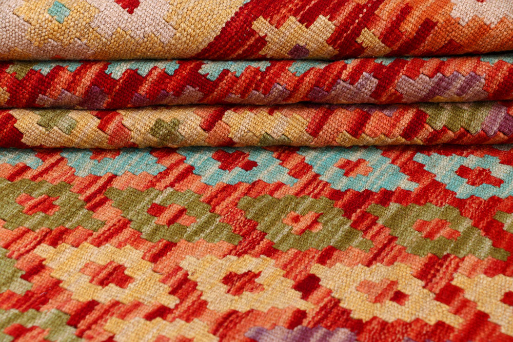 Multi Colored Kilim 8' 9 x 11' 4 - No. 57336 - ALRUG Rug Store