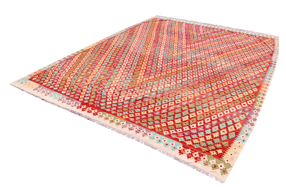 Multi Colored Kilim 8' 9 x 11' 4 - No. 57336 - ALRUG Rug Store