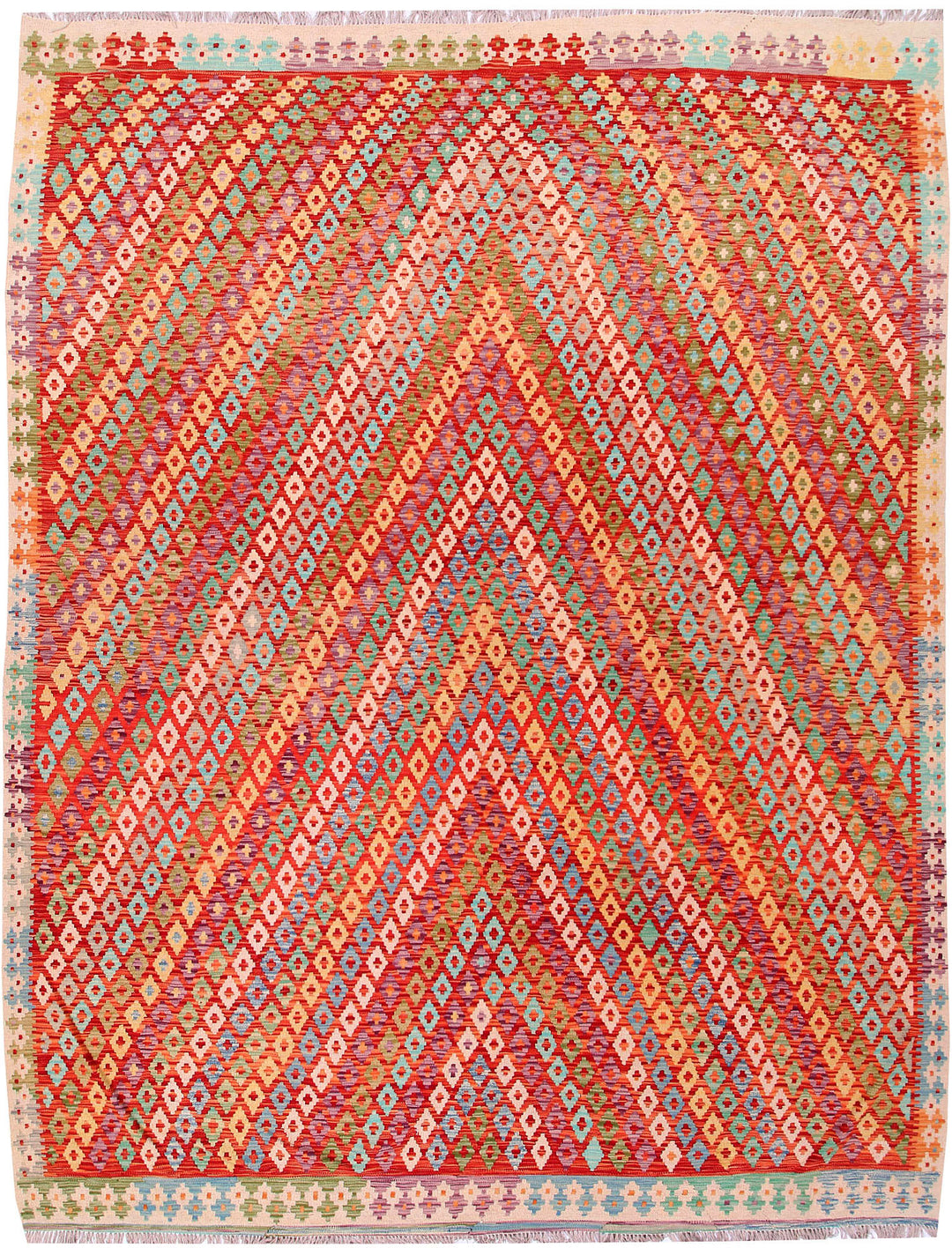 Multi Colored Kilim 8' 9 x 11' 4 - No. 57336 - ALRUG Rug Store