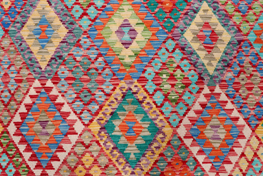 Multi Colored Kilim 8' 10 x 11' 10 - No. 57337 - ALRUG Rug Store