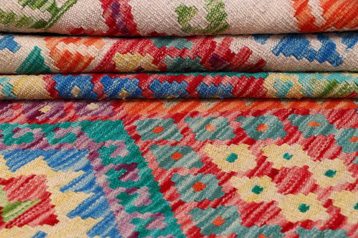 Multi Colored Kilim 8' 10 x 11' 10 - No. 57337 - ALRUG Rug Store