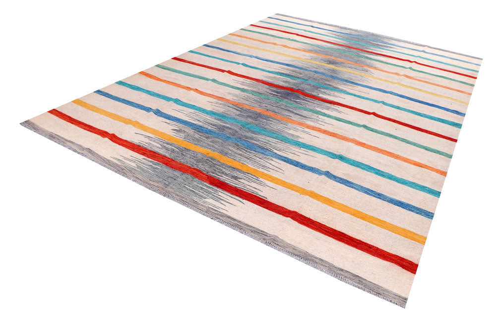 Multi Colored Kilim 8' 8 x 12' 3 - No. 57339 - ALRUG Rug Store