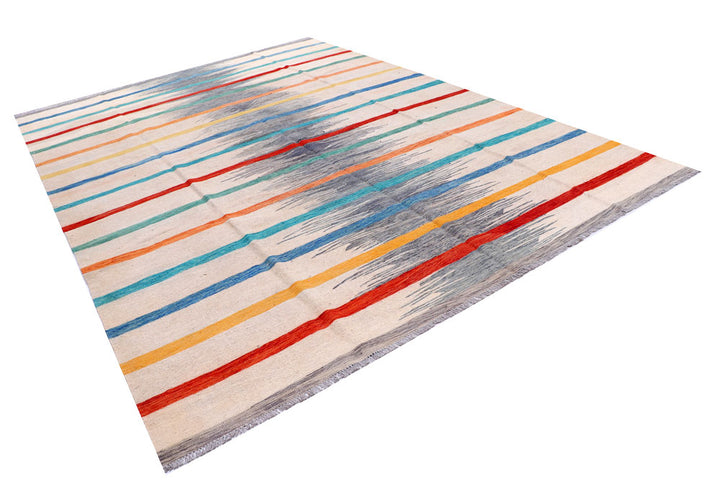 Multi Colored Kilim 8' 8 x 12' 3 - No. 57339 - ALRUG Rug Store