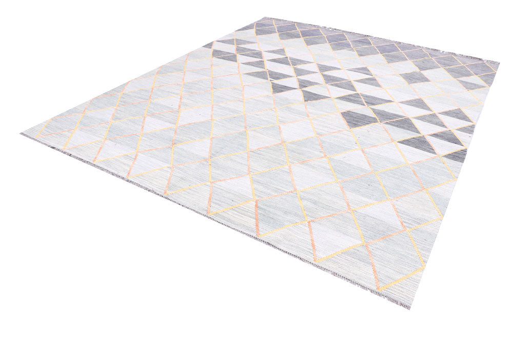 Multi Colored Kilim 8' 2 x 9' 11 - No. 57341 - ALRUG Rug Store