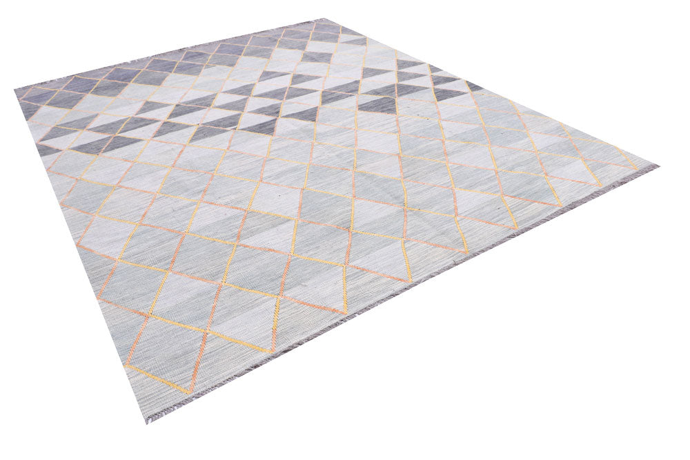 Multi Colored Kilim 8' 2 x 9' 11 - No. 57341 - ALRUG Rug Store