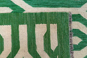 Green Kilim 9' x 11' 11 - No. 57345 - ALRUG Rug Store