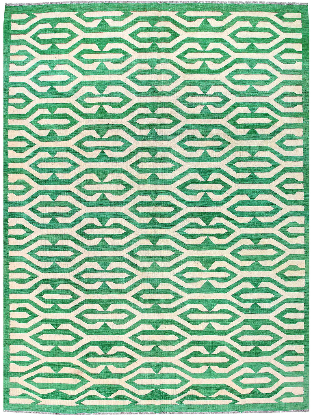 Green Kilim 9' x 11' 11 - No. 57345 - ALRUG Rug Store