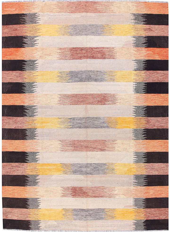 Multi Colored Kilim 9' x 12' 2 - No. 57346 - ALRUG Rug Store