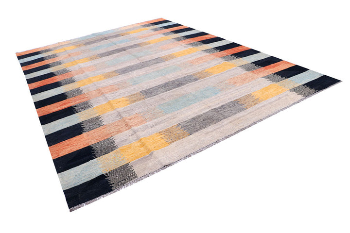 Multi Colored Kilim 9' x 12' 2 - No. 57347 - ALRUG Rug Store