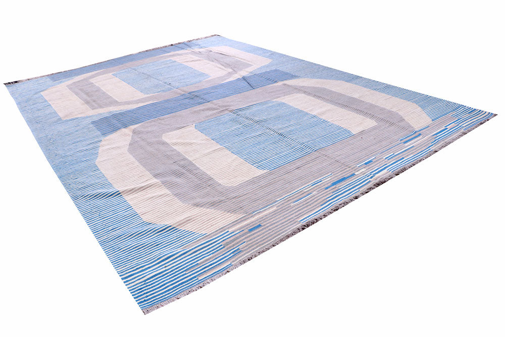 Multi Colored Kilim 10' x 13' 8 - No. 57348 - ALRUG Rug Store