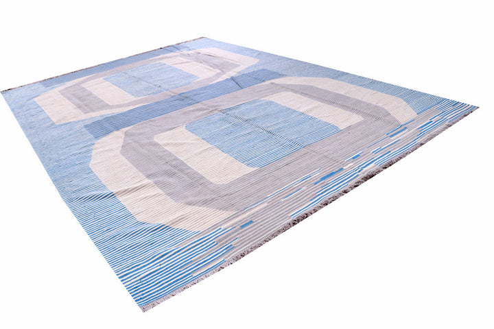 Multi Colored Kilim 10' x 13' 8 - No. 57348 - ALRUG Rug Store