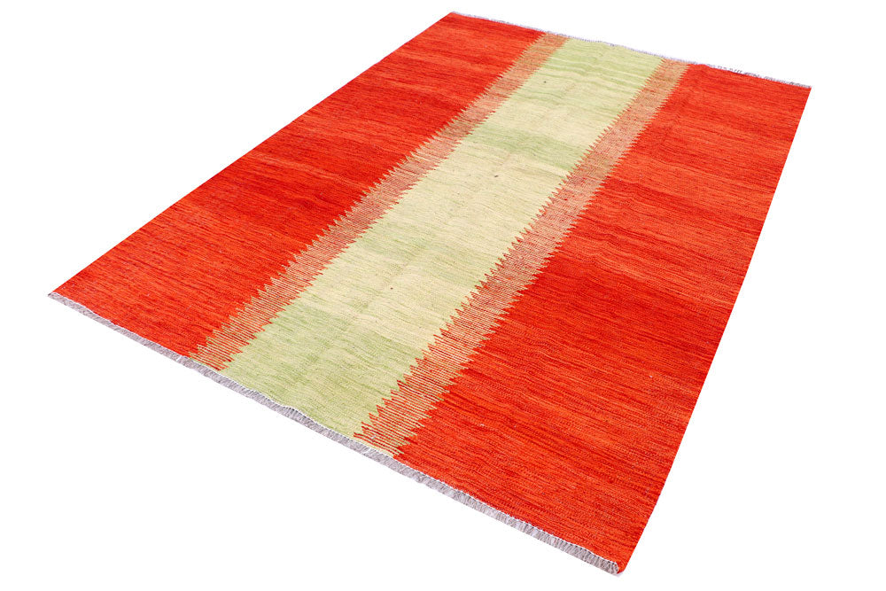 Multi Colored Kilim 5' 7 x 7' 10 - No. 57351 - ALRUG Rug Store