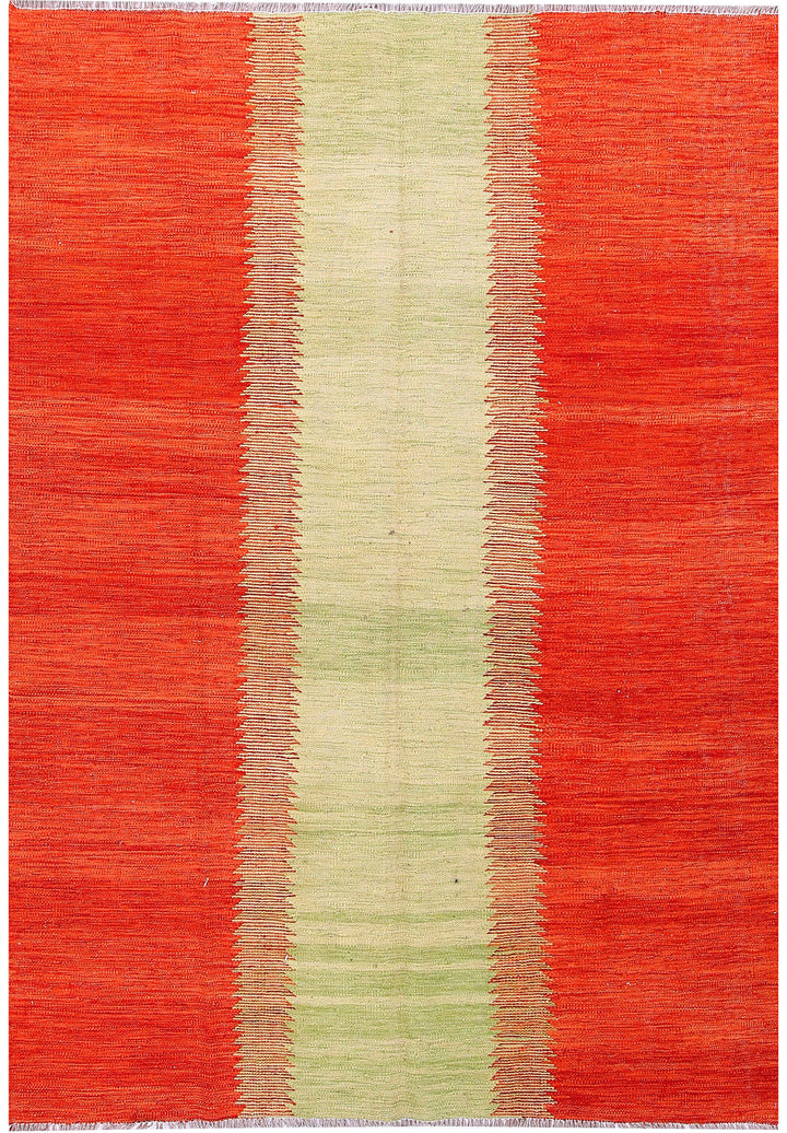 Multi Colored Kilim 5' 7 x 7' 10 - No. 57351 - ALRUG Rug Store