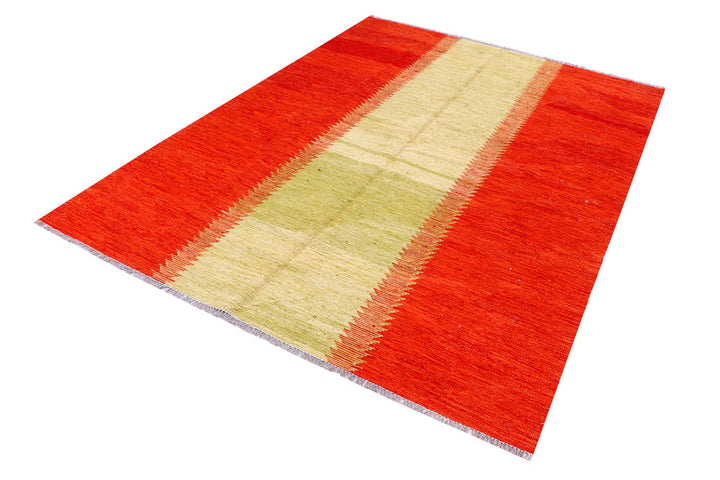 Multi Colored Kilim 5' 9 x 7' 10 - No. 57352 - ALRUG Rug Store