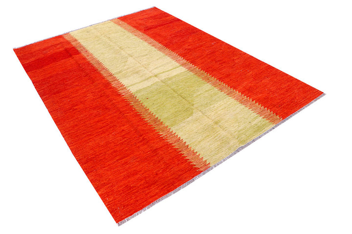 Multi Colored Kilim 5' 9 x 7' 10 - No. 57352 - ALRUG Rug Store