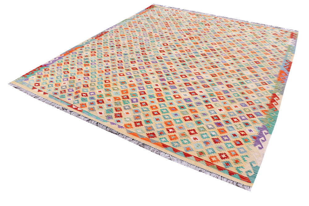Multi Colored Kilim 8' 2 x 9' 10 - No. 57353 - ALRUG Rug Store