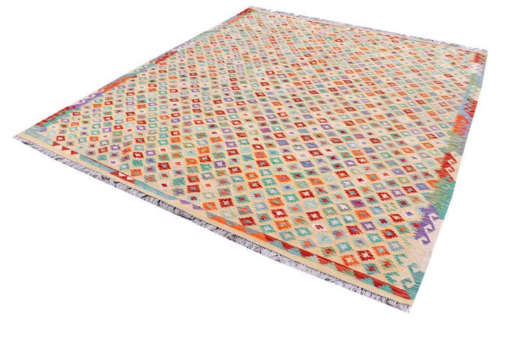 Multi Colored Kilim 8' 2 x 9' 10 - No. 57353 - ALRUG Rug Store