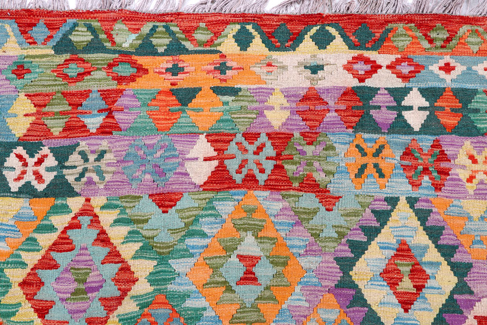 Multi Colored Kilim 8' 11 x 12' 1 - No. 57354 - ALRUG Rug Store