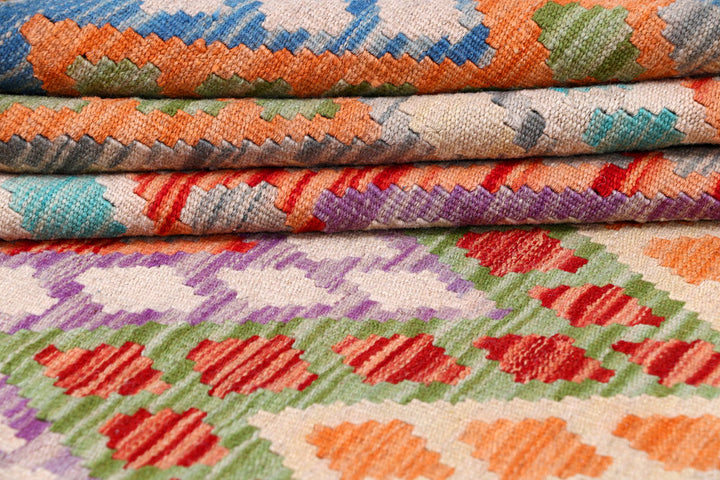 Multi Colored Kilim 8' 5 x 11' 7 - No. 57355 - ALRUG Rug Store