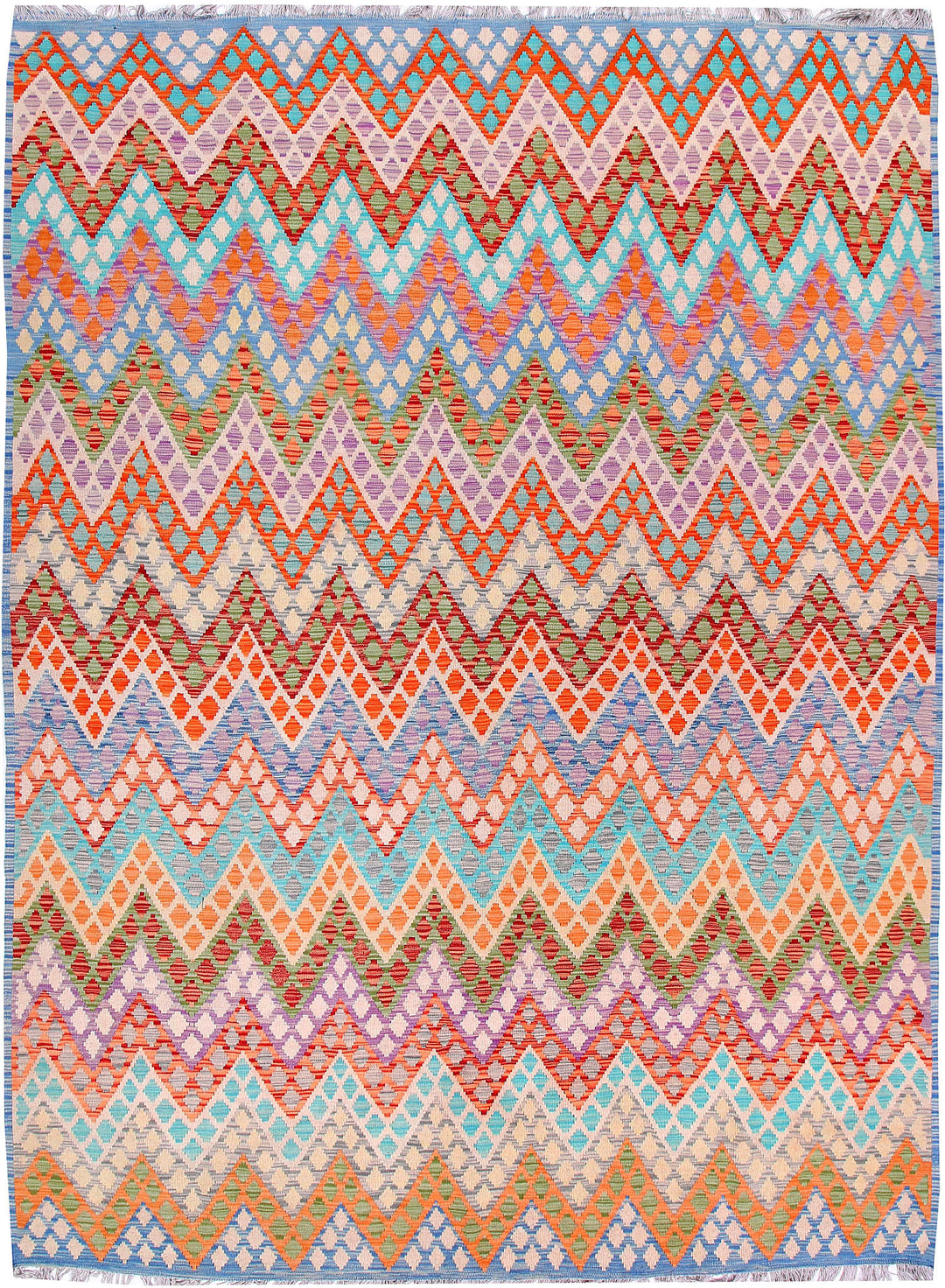 Multi Colored Kilim 8' 5 x 11' 7 - No. 57355 - ALRUG Rug Store