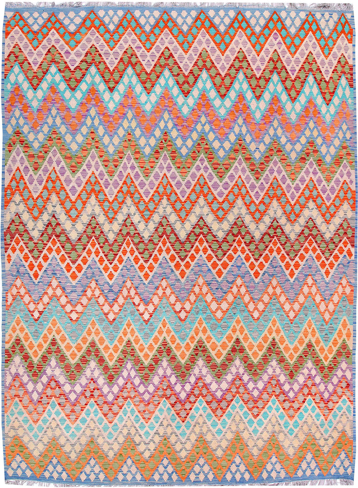 Multi Colored Kilim 8' 5 x 11' 7 - No. 57355 - ALRUG Rug Store