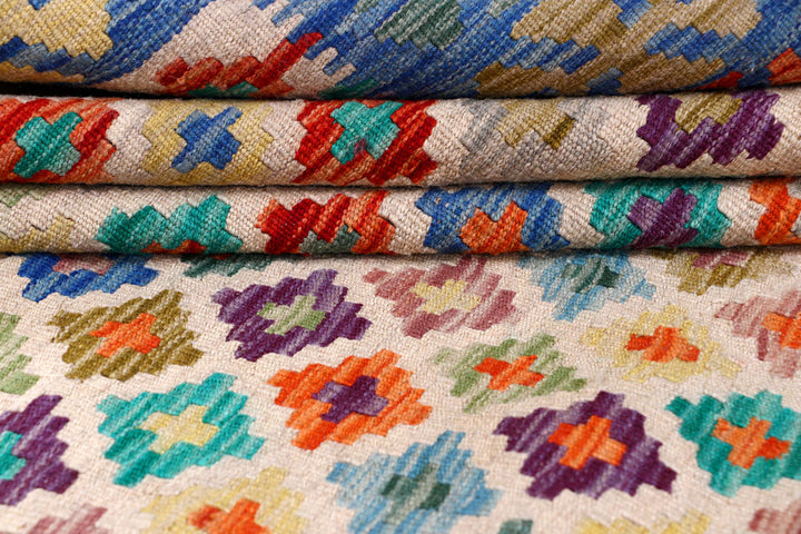 Multi Colored Kilim 8' 11 x 11' 5 - No. 57356 - ALRUG Rug Store