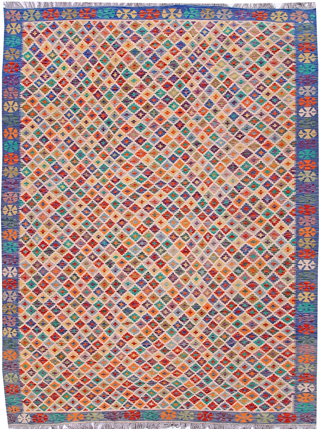 Multi Colored Kilim 8' 11 x 11' 5 - No. 57356 - ALRUG Rug Store