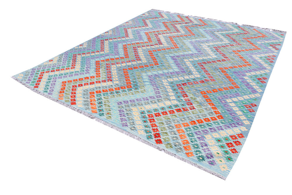 Multi Colored Kilim 8' 3 x 9' 8 - No. 57357 - ALRUG Rug Store