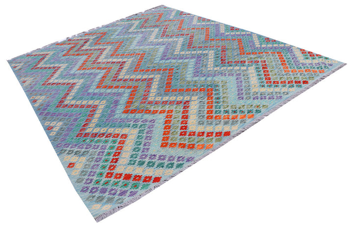 Multi Colored Kilim 8' 3 x 9' 8 - No. 57357 - ALRUG Rug Store