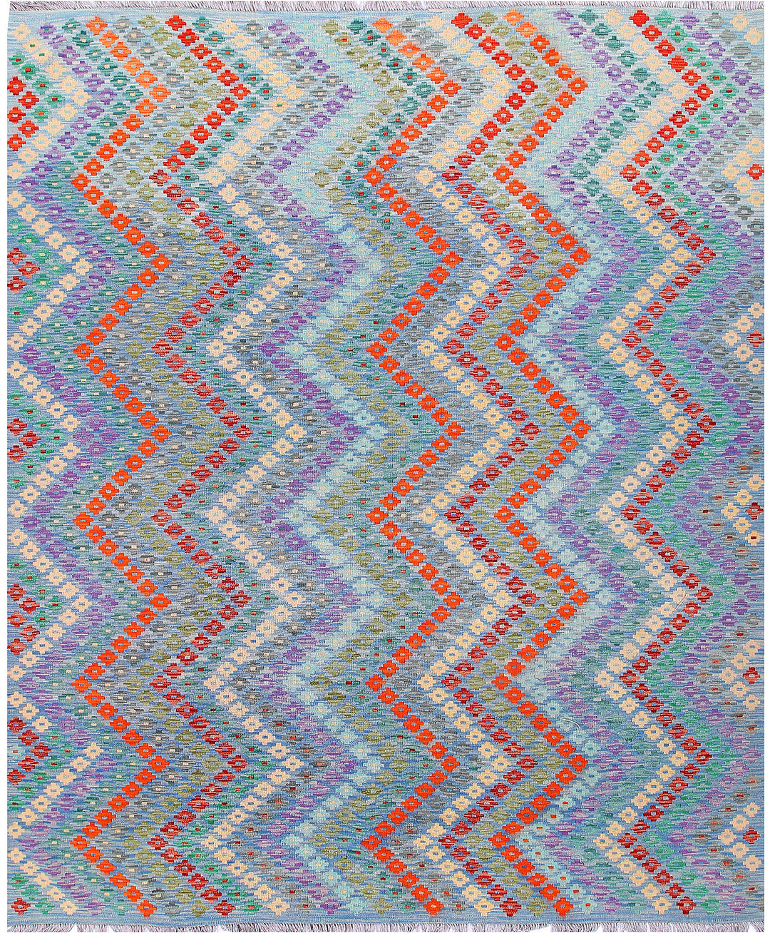 Multi Colored Kilim 8' 3 x 9' 8 - No. 57357 - ALRUG Rug Store