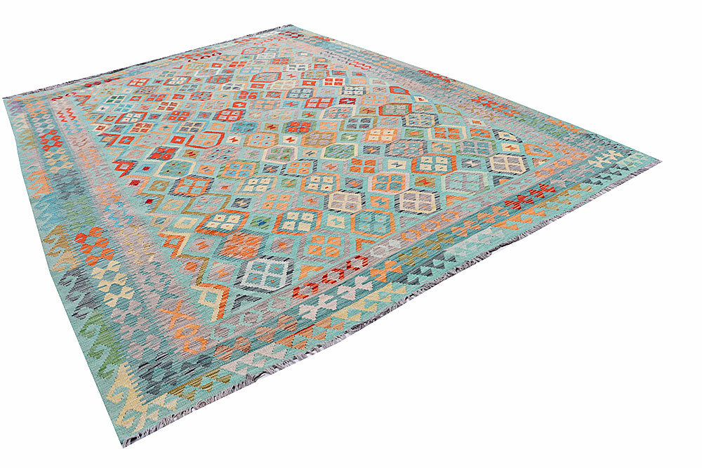 Multi Colored Kilim 8' 7 x 11' 4 - No. 57358 - ALRUG Rug Store