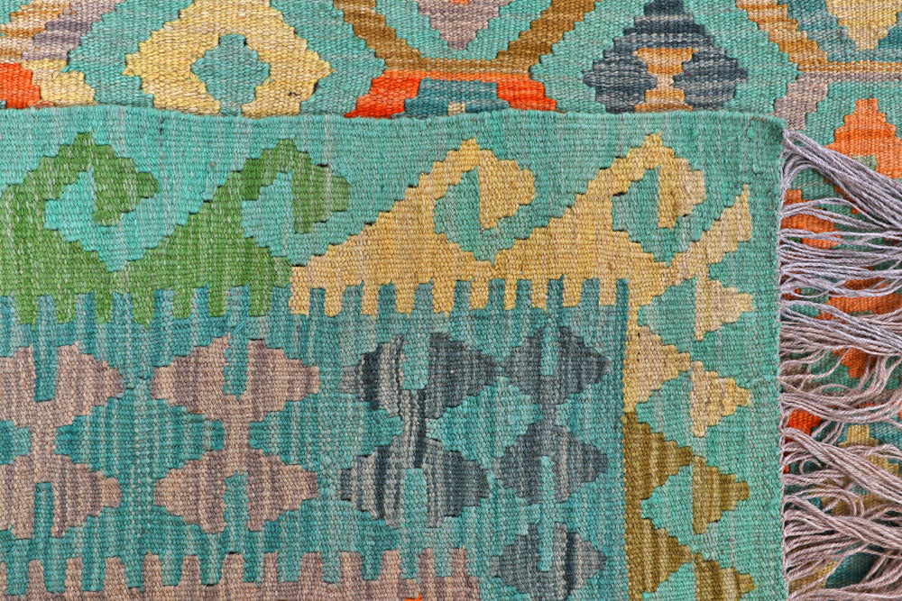 Multi Colored Kilim 8' 7 x 11' 4 - No. 57358 - ALRUG Rug Store