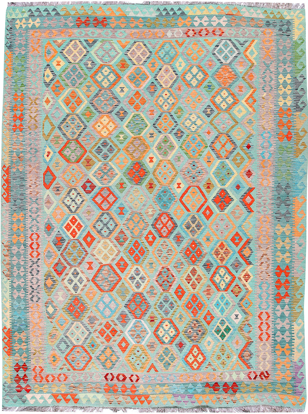 Multi Colored Kilim 8' 7 x 11' 4 - No. 57358 - ALRUG Rug Store