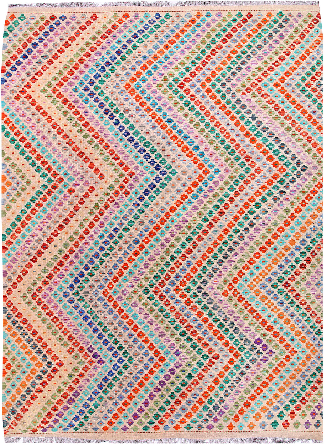 Multi Colored Kilim 8' 8 x 11' 10 - No. 57360 - ALRUG Rug Store