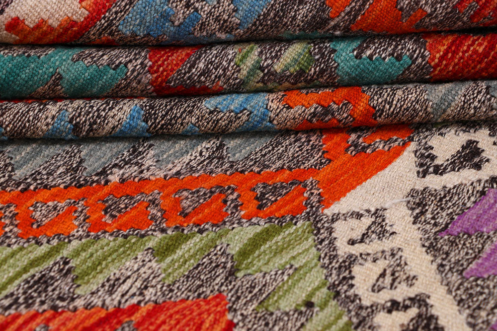 Multi Colored Kilim 8' 5 x 9' 9 - No. 57361 - ALRUG Rug Store