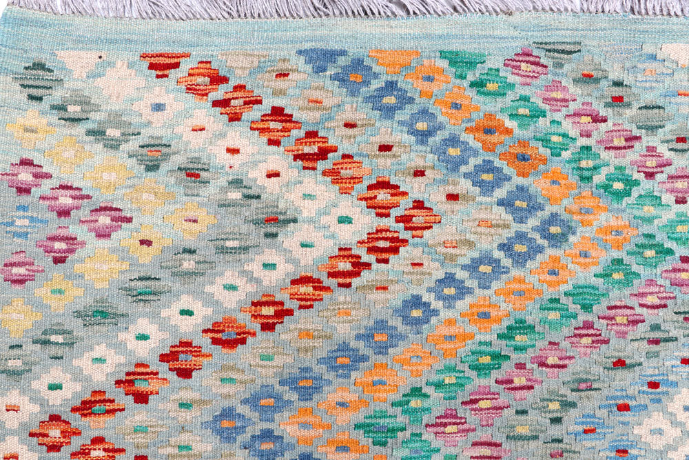 Multi Colored Kilim 9' 5 x 12' 2 - No. 57362 - ALRUG Rug Store