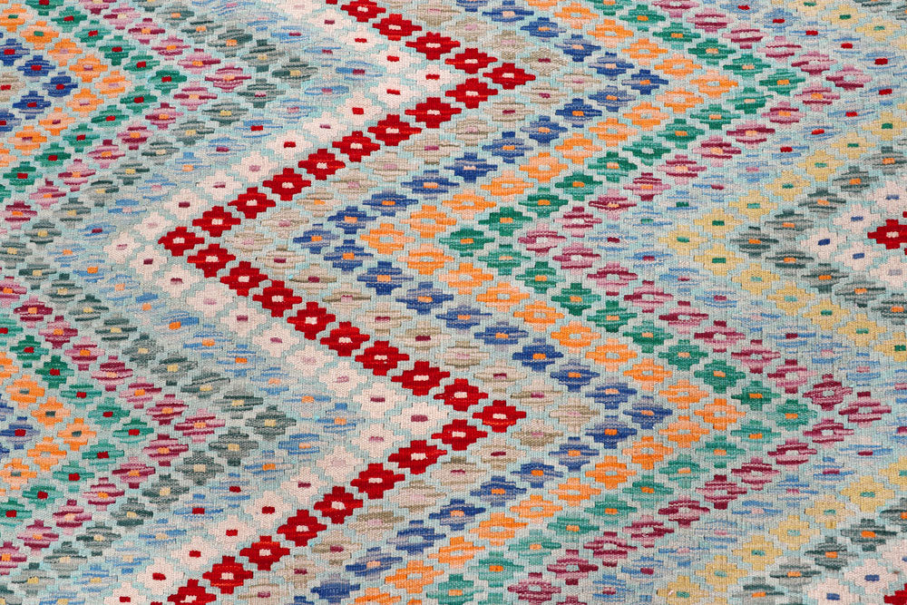 Multi Colored Kilim 9' 5 x 12' 2 - No. 57362 - ALRUG Rug Store