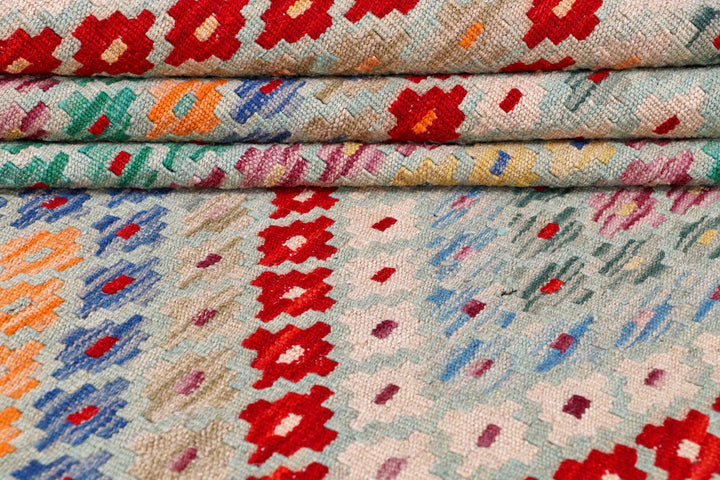 Multi Colored Kilim 9' 5 x 12' 2 - No. 57362 - ALRUG Rug Store