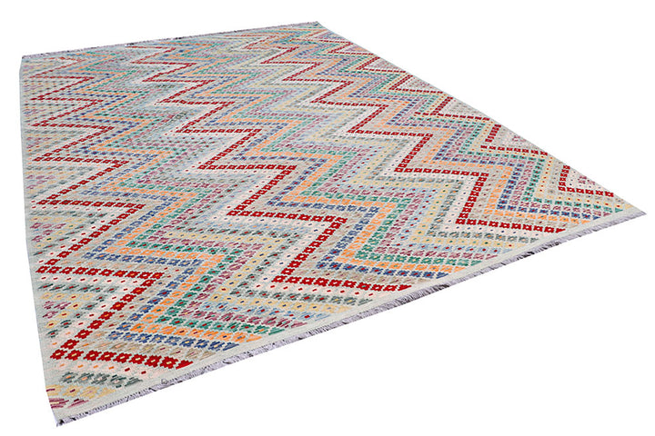 Multi Colored Kilim 9' 5 x 12' 2 - No. 57362 - ALRUG Rug Store