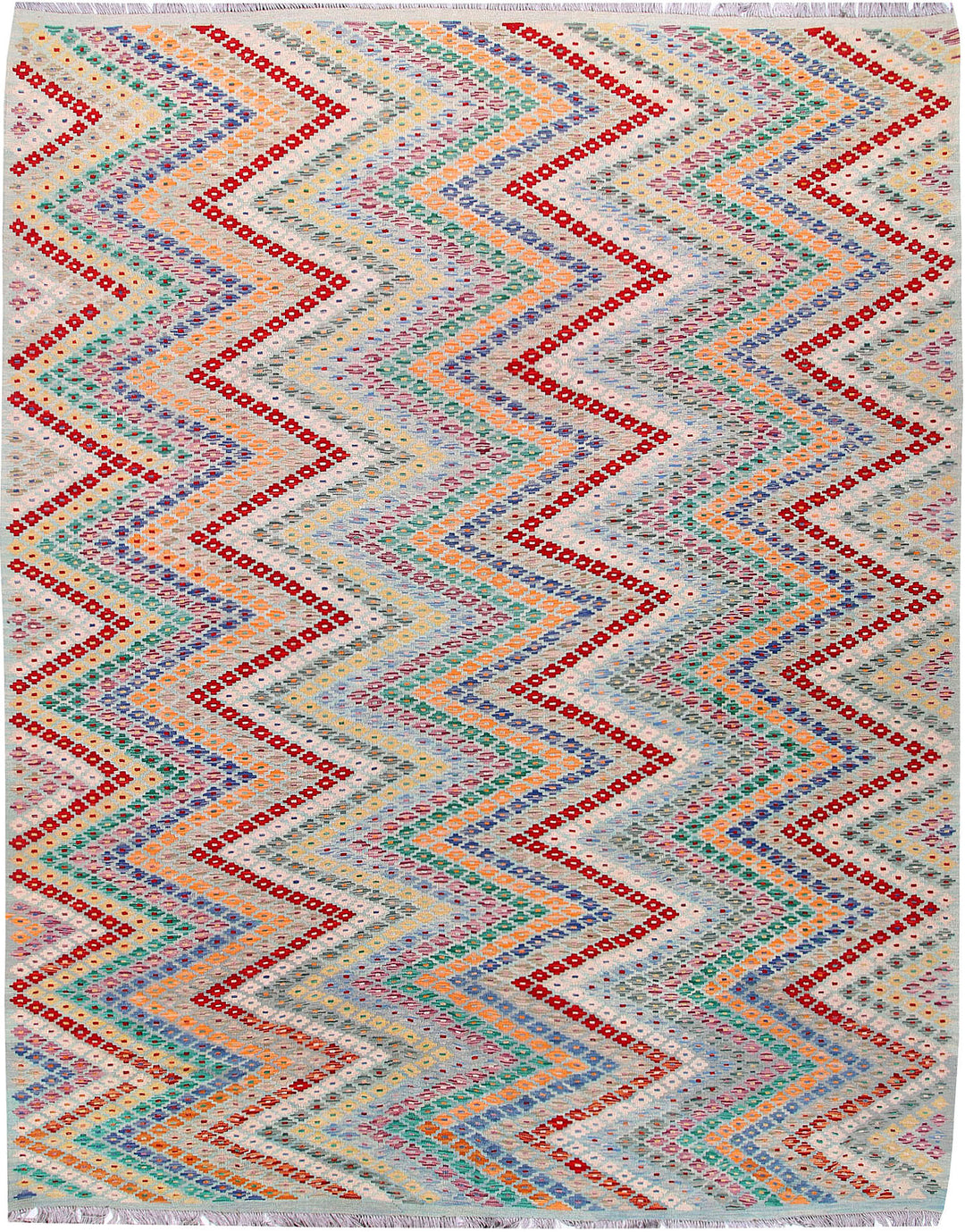 Multi Colored Kilim 9' 5 x 12' 2 - No. 57362 - ALRUG Rug Store
