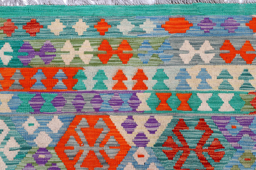 Multi Colored Kilim 8' 10 x 11' 6 - No. 57363 - ALRUG Rug Store