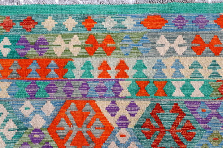 Multi Colored Kilim 8' 10 x 11' 6 - No. 57363 - ALRUG Rug Store