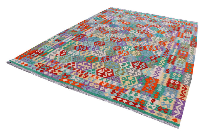 Multi Colored Kilim 8' 10 x 11' 6 - No. 57363 - ALRUG Rug Store