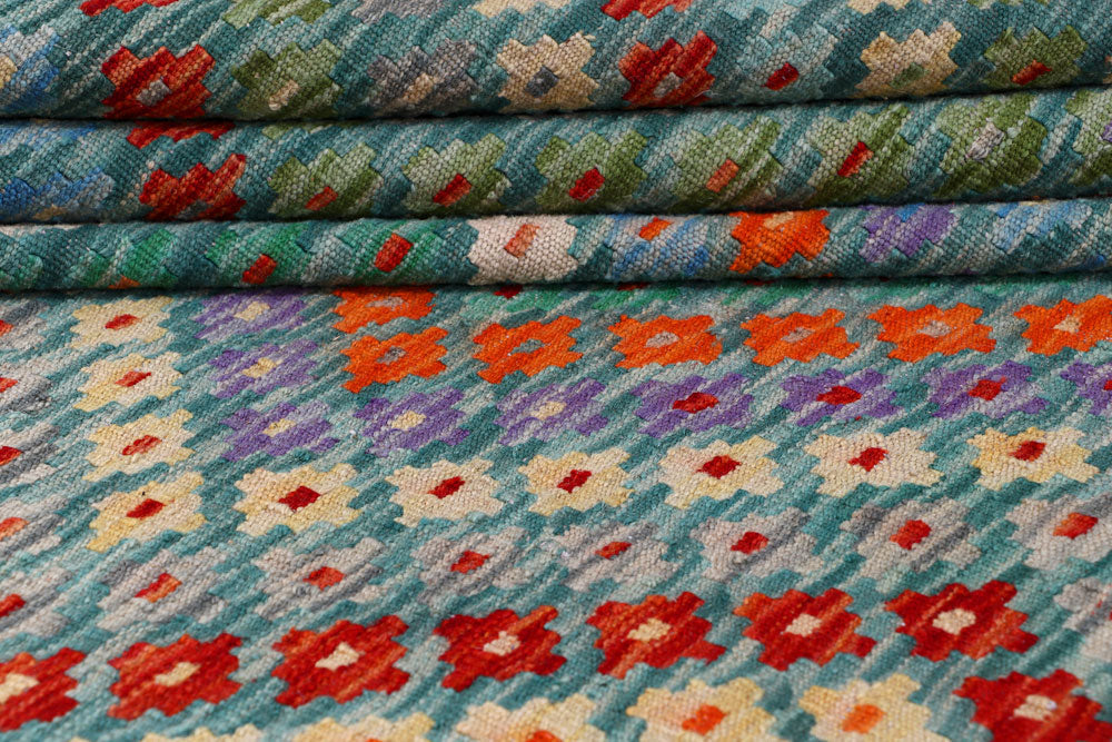 Multi Colored Kilim 9' x 11' 6 - No. 57364 - ALRUG Rug Store