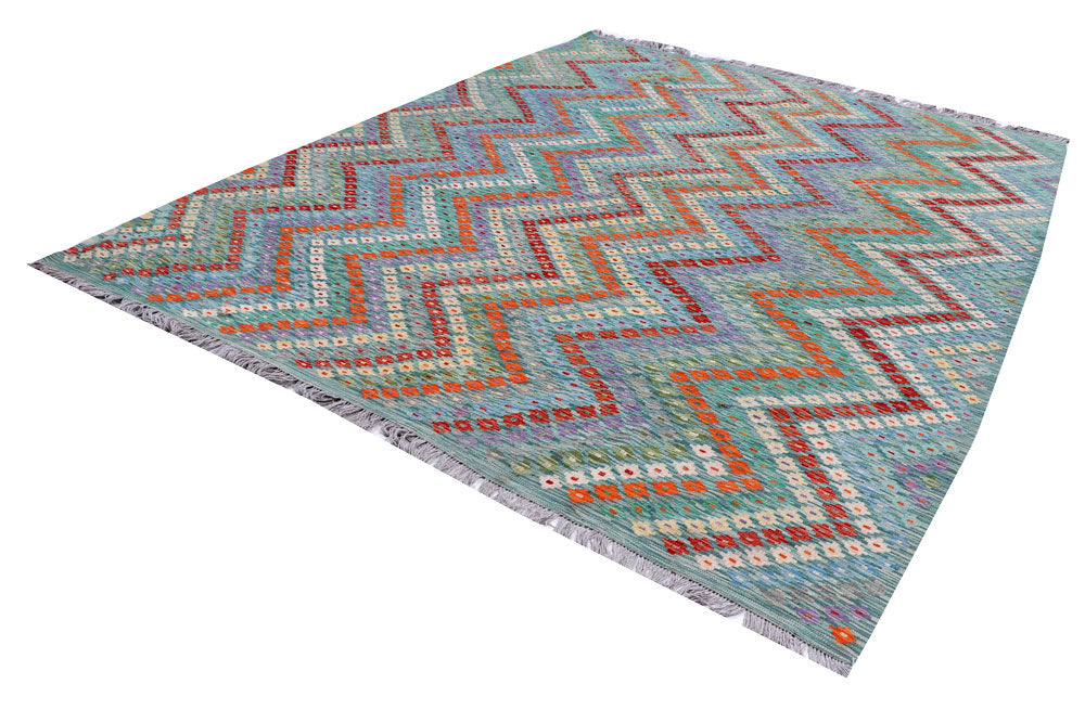 Multi Colored Kilim 9' x 11' 6 - No. 57364 - ALRUG Rug Store