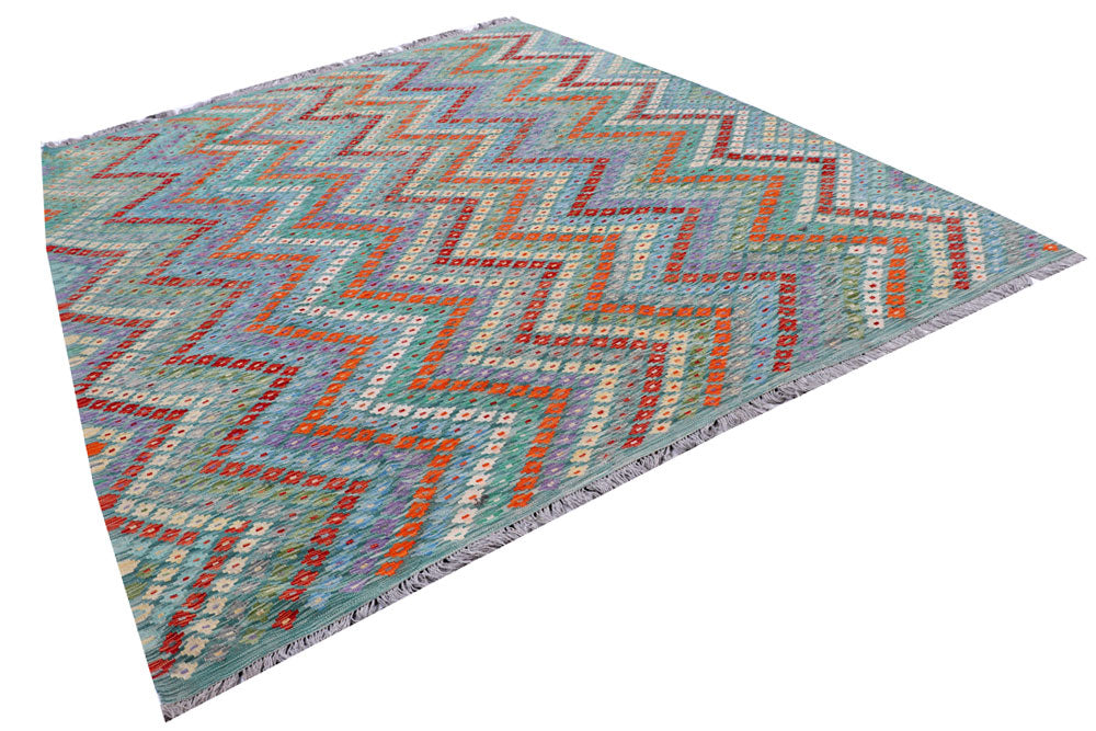 Multi Colored Kilim 9' x 11' 6 - No. 57364 - ALRUG Rug Store